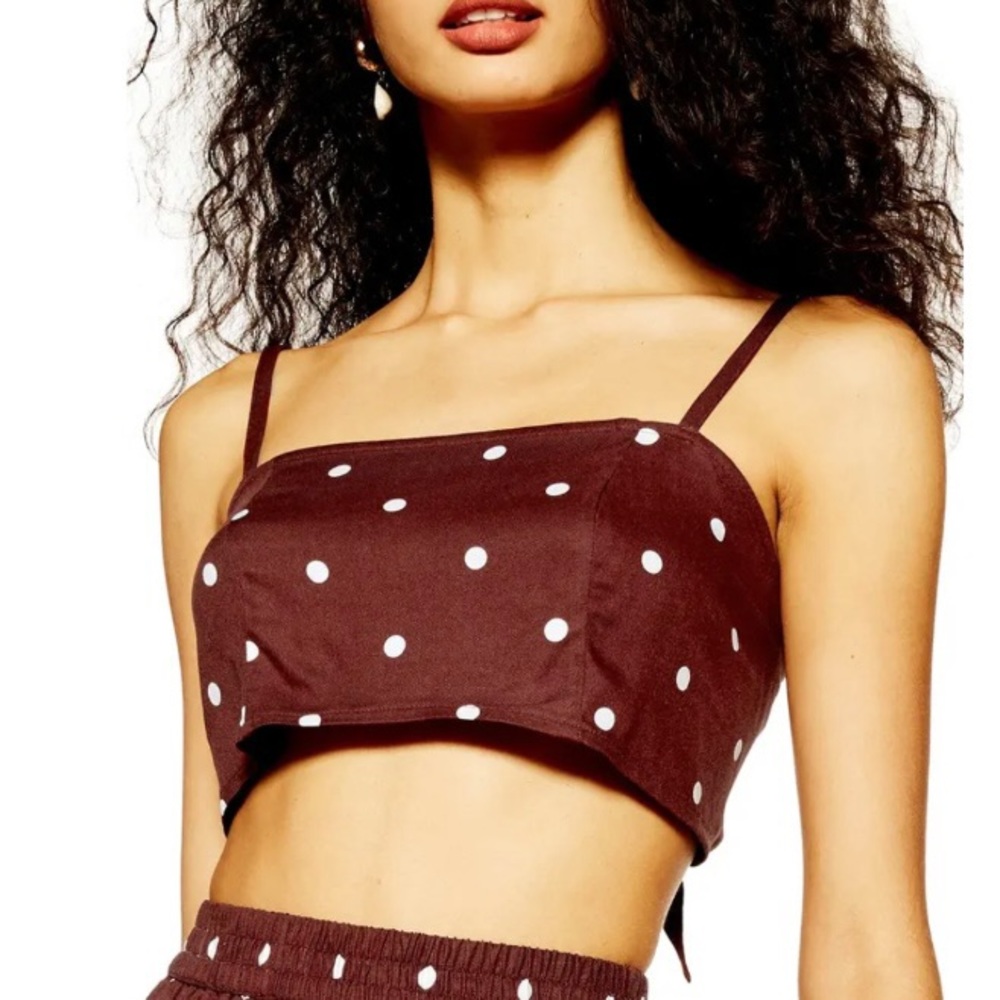 TopShop Brown Polka Dot Bralette